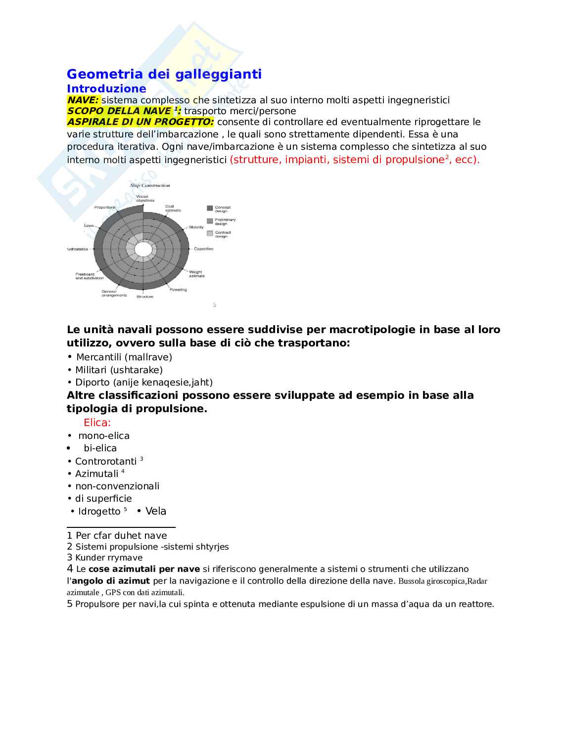 Appunti per Geometria dei gallegianti Pag. 1