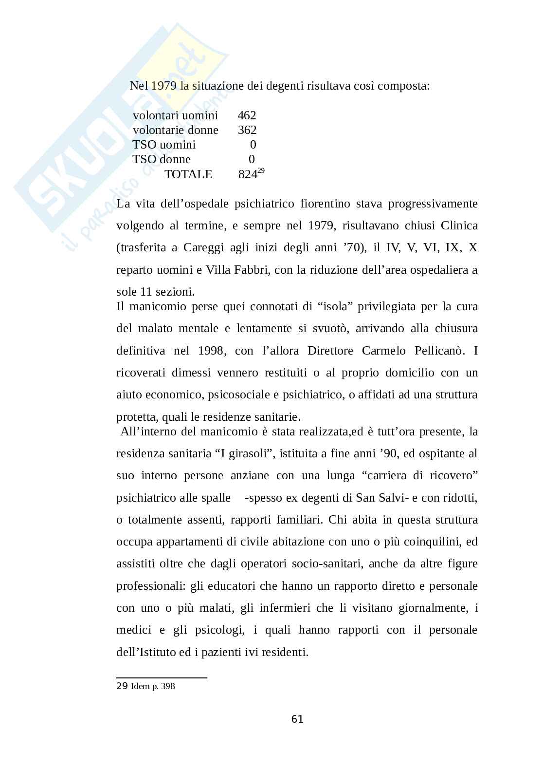 Anche la follia merita i suoi applausi. Esperienze educative all’interno dell’ospedale psichiatrico “Vincenzo Chiarugi” Pag. 61