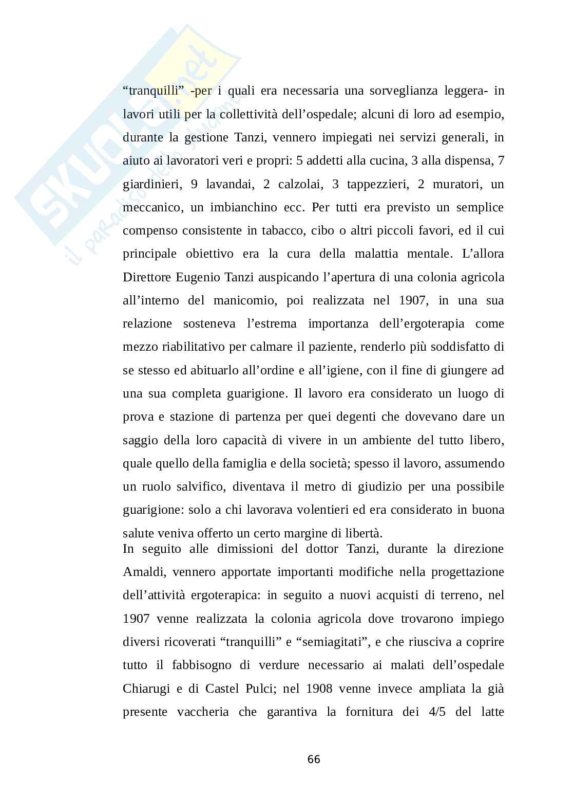 Anche la follia merita i suoi applausi. Esperienze educative all’interno dell’ospedale psichiatrico “Vincenzo Chiarugi” Pag. 66
