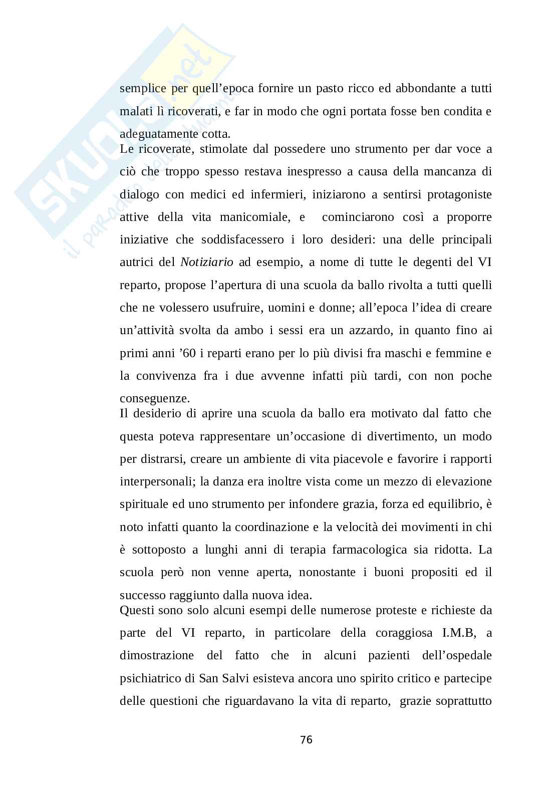 Anche la follia merita i suoi applausi. Esperienze educative all’interno dell’ospedale psichiatrico “Vincenzo Chiarugi” Pag. 76