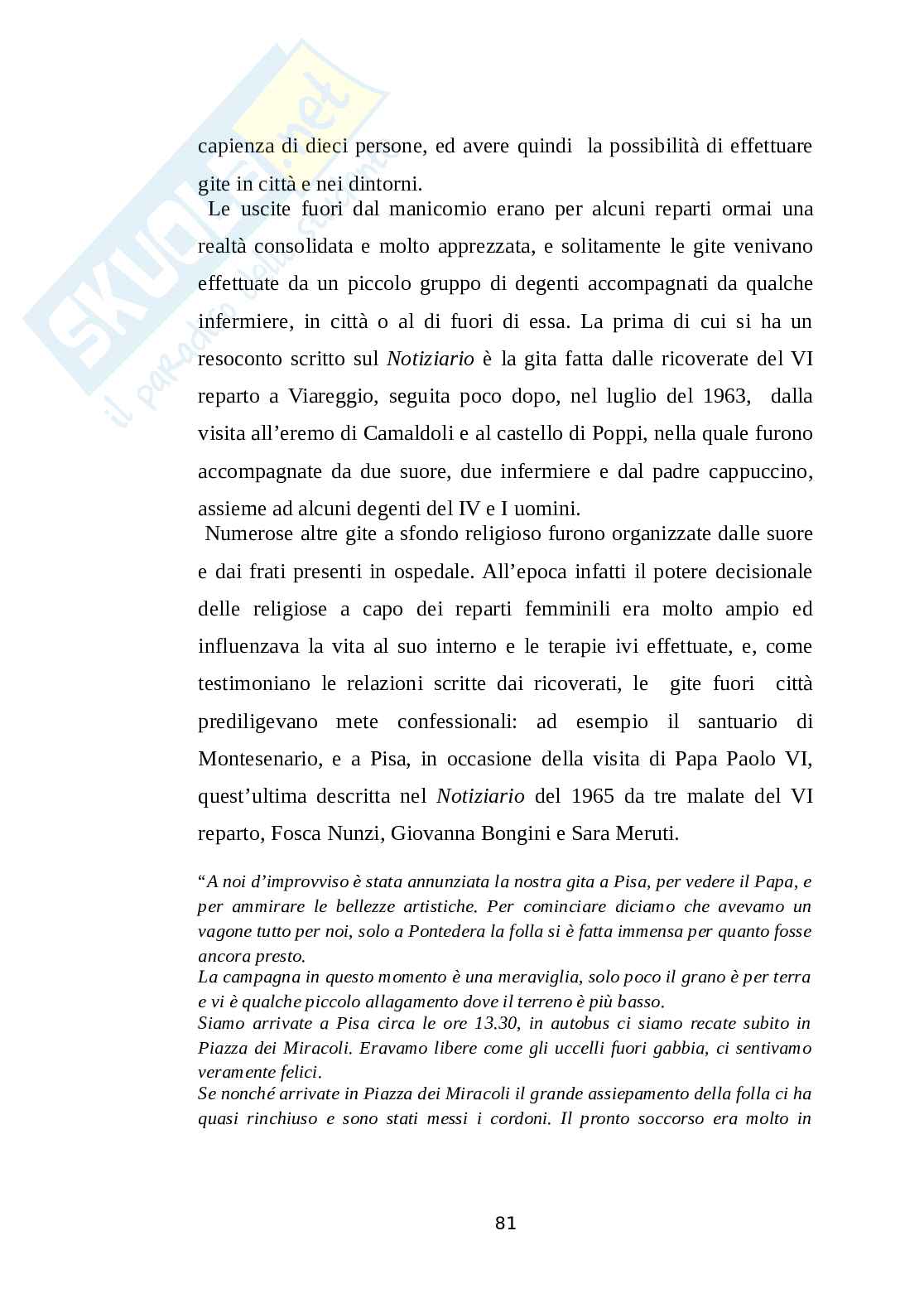Anche la follia merita i suoi applausi. Esperienze educative all’interno dell’ospedale psichiatrico “Vincenzo Chiarugi” Pag. 81