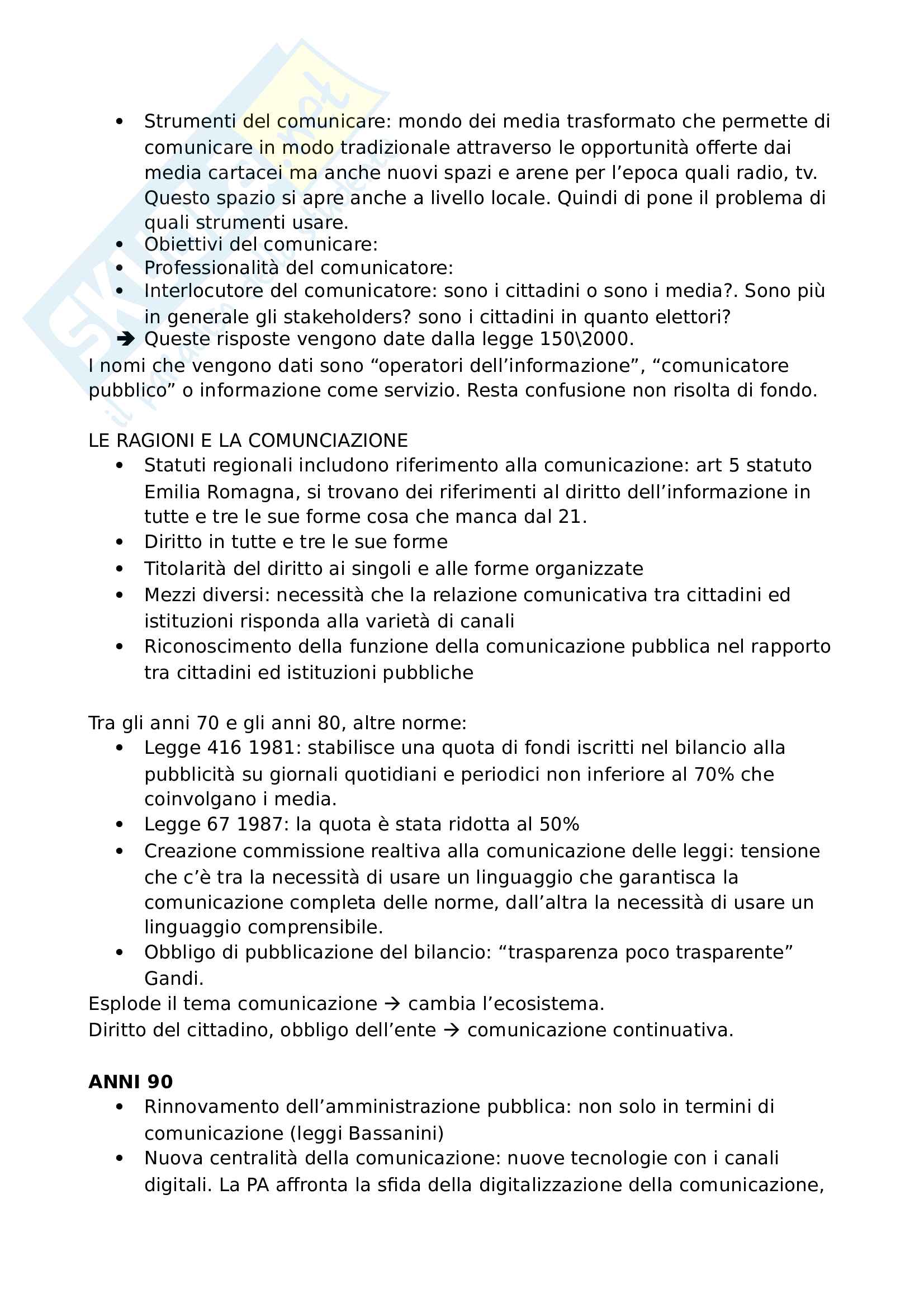 Riassunti completi per esame Valeriani Comunicazione pubblica Pag. 16