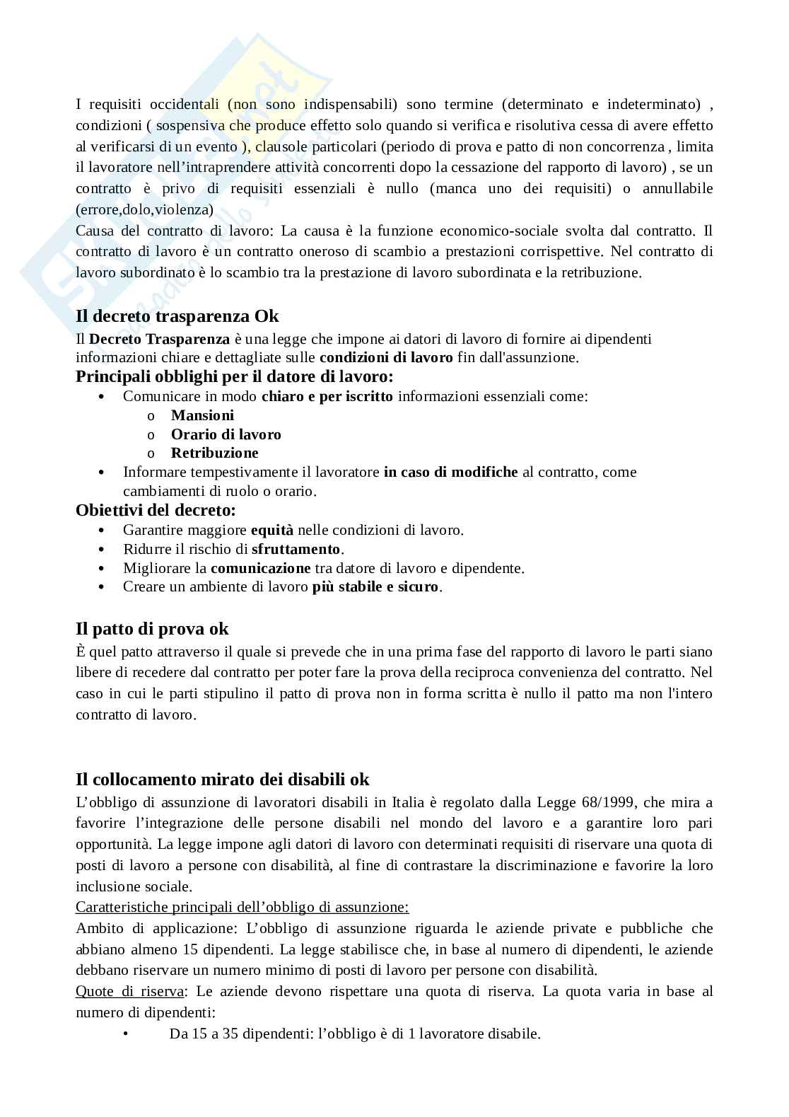 Domande orali possibili all'esame di Diritto del lavoro, con risposta Pag. 16