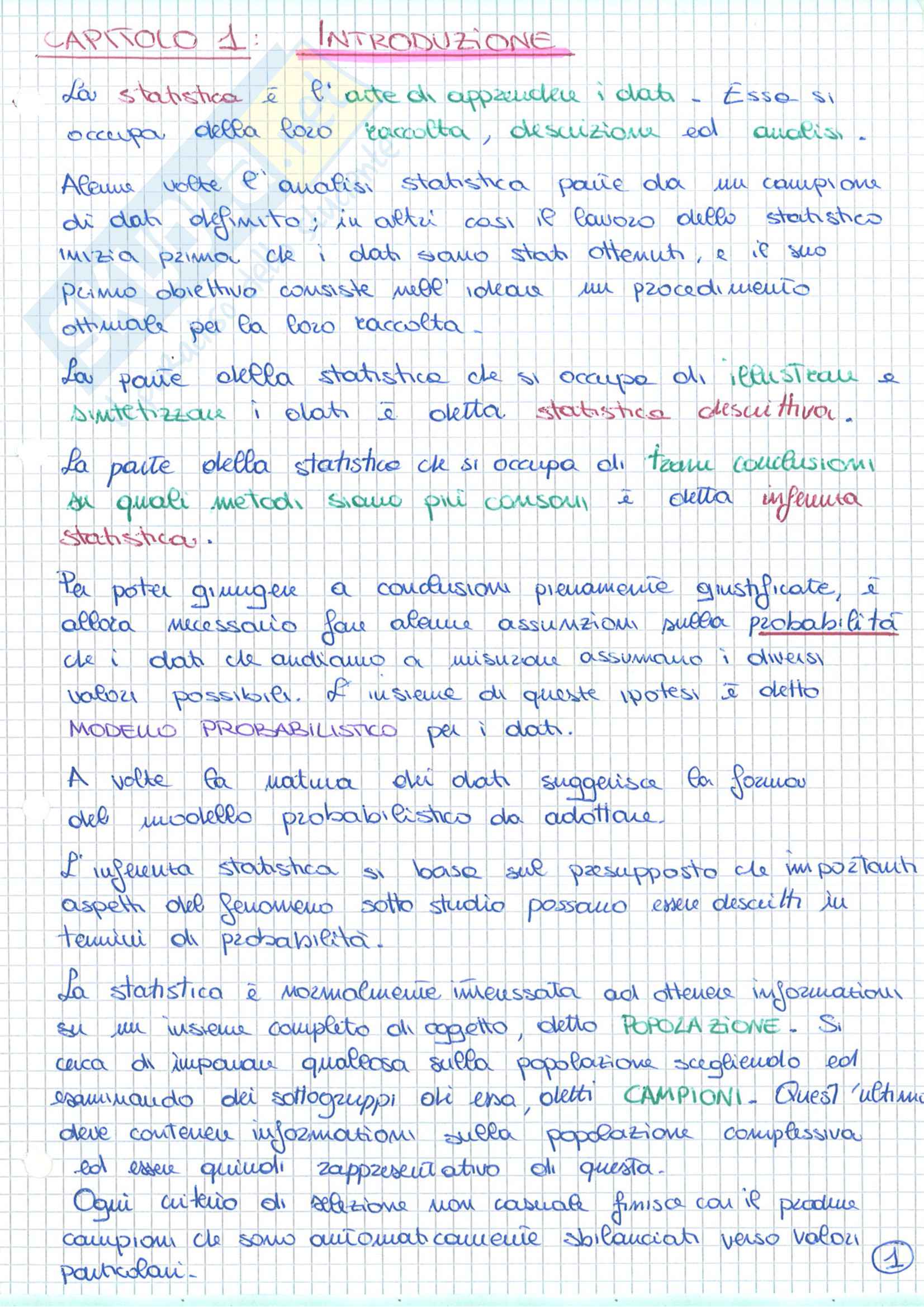 Statistica (teoria ed esempi) Pag. 1