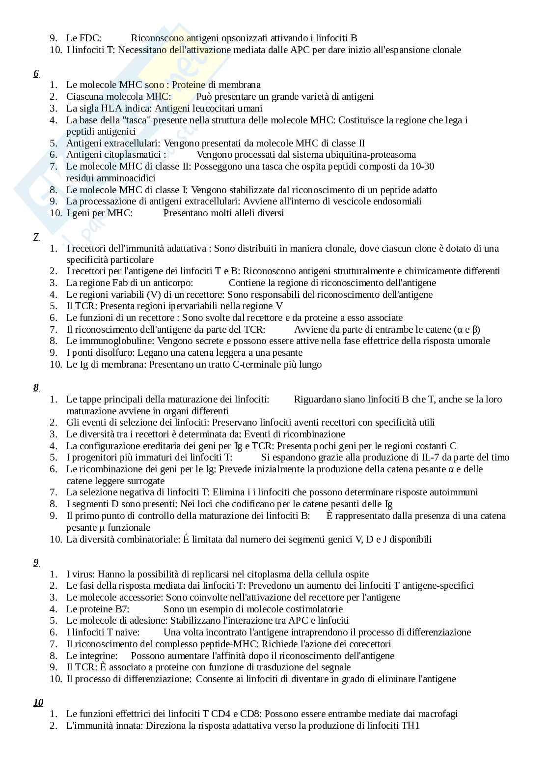 Paniere Il sistema immunitario e la pratica sportiva, aggiornato e completo. In ordine Pag. 2