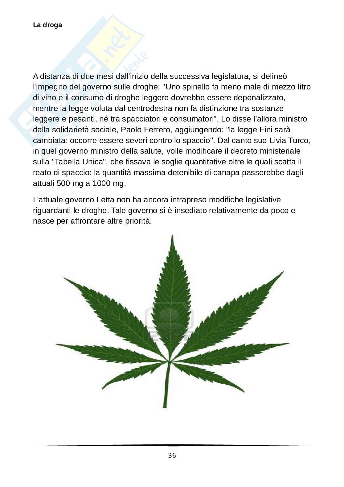 Tesina terza media Droga Pag. 36