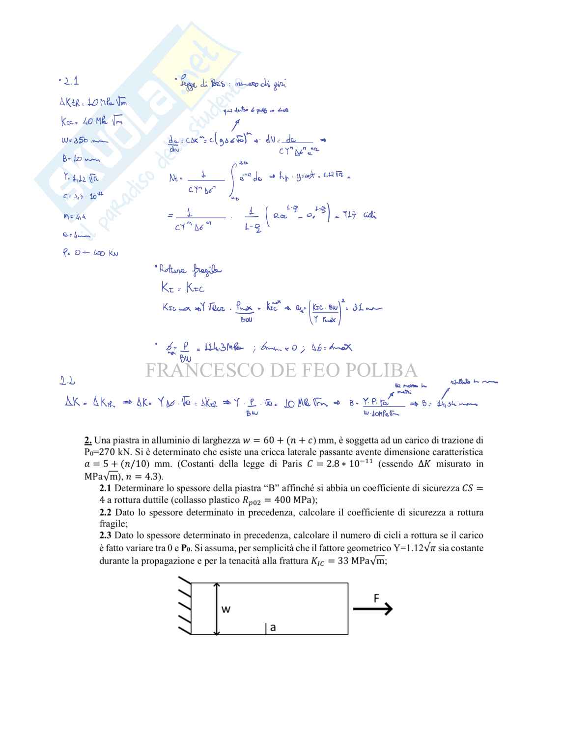 Esercitazione mhor-deformazioni-diagrammi-dimensionamento e cricche Pag. 21