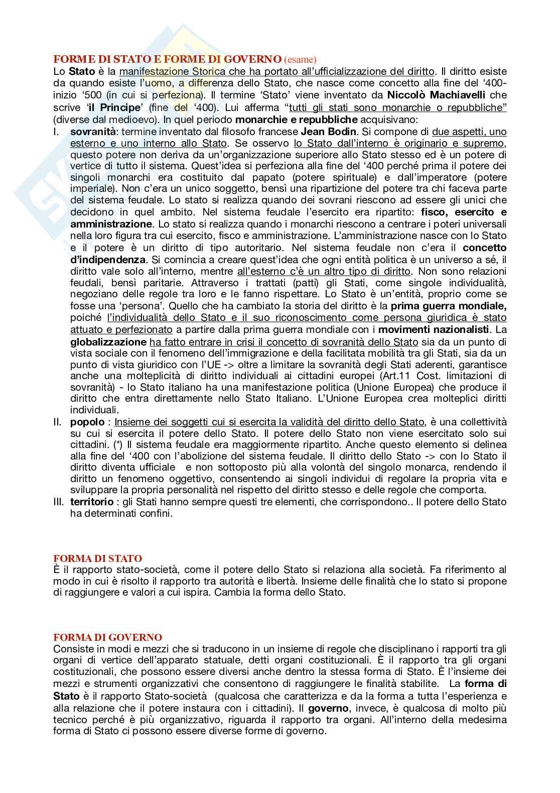 Riassunto esame Diritto pubblico, Prof. Di Carpegna Brivio Elena, libro consigliato Diritto costituzionale e pubblico, Caretti Pag. 11