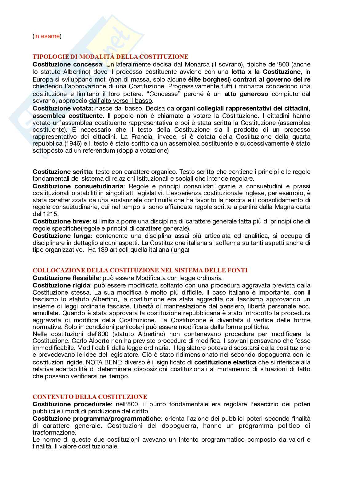 Riassunto esame Diritto pubblico, Prof. Di Carpegna Brivio Elena, libro consigliato Diritto costituzionale e pubblico, Caretti Pag. 31