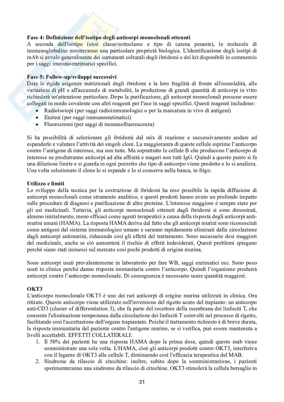 Biotecnologie delle cellule staminali Pag. 31