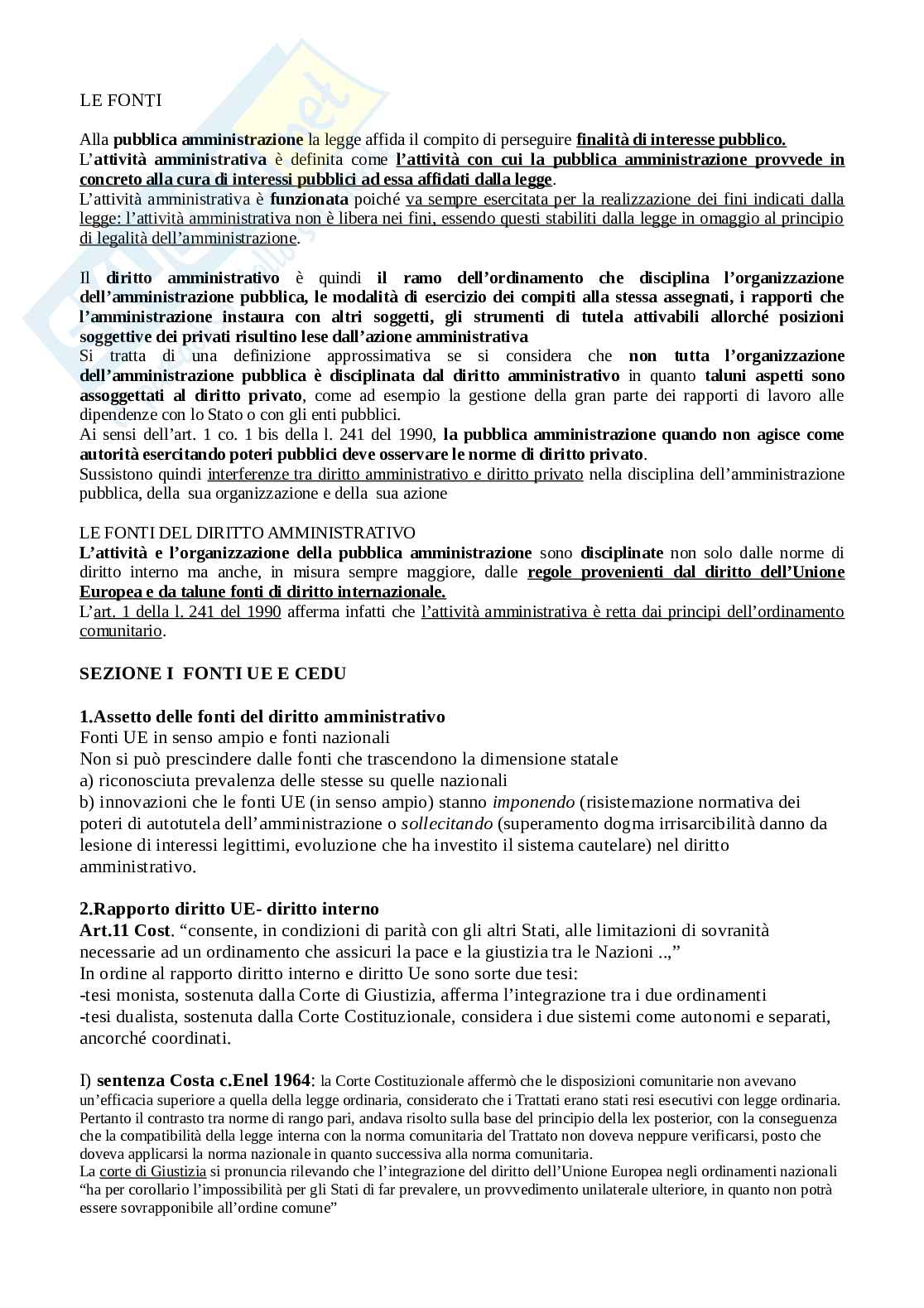 Diritto amministrativo Pag. 1