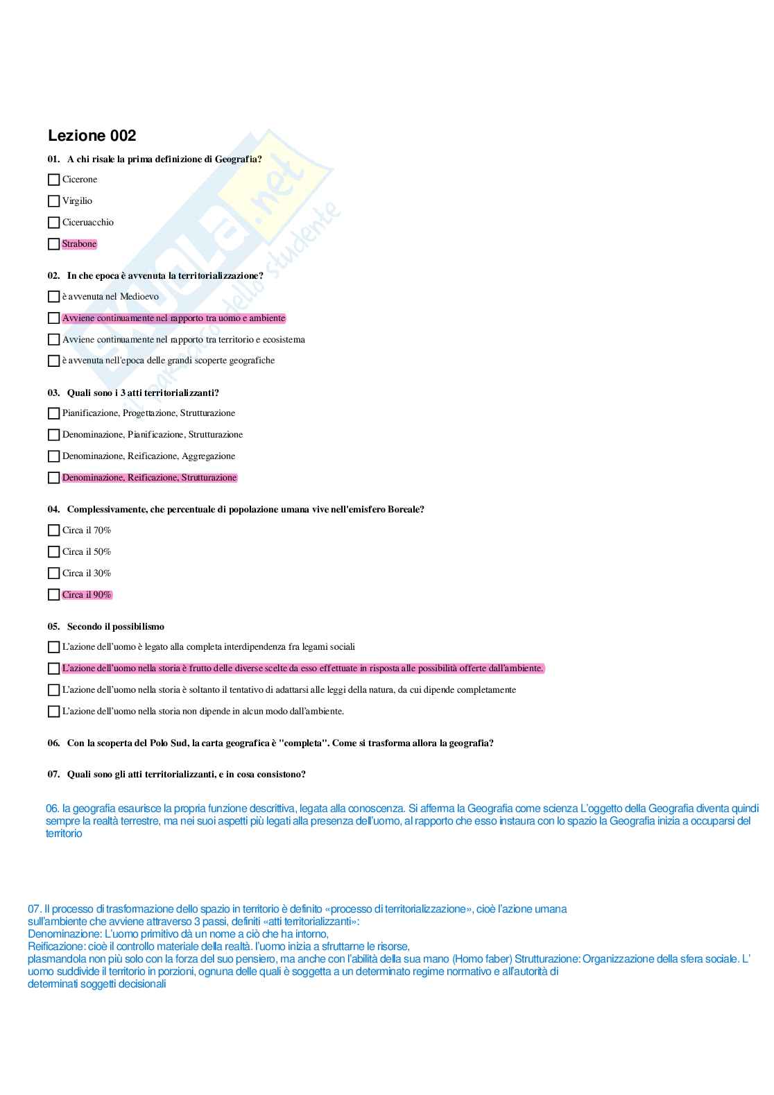 Paniere di Geografia - Risposte multiple - aggiornato (2026) Pag. 2