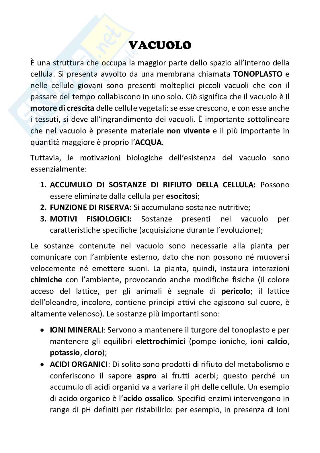 Biologia vegetale Pag. 1