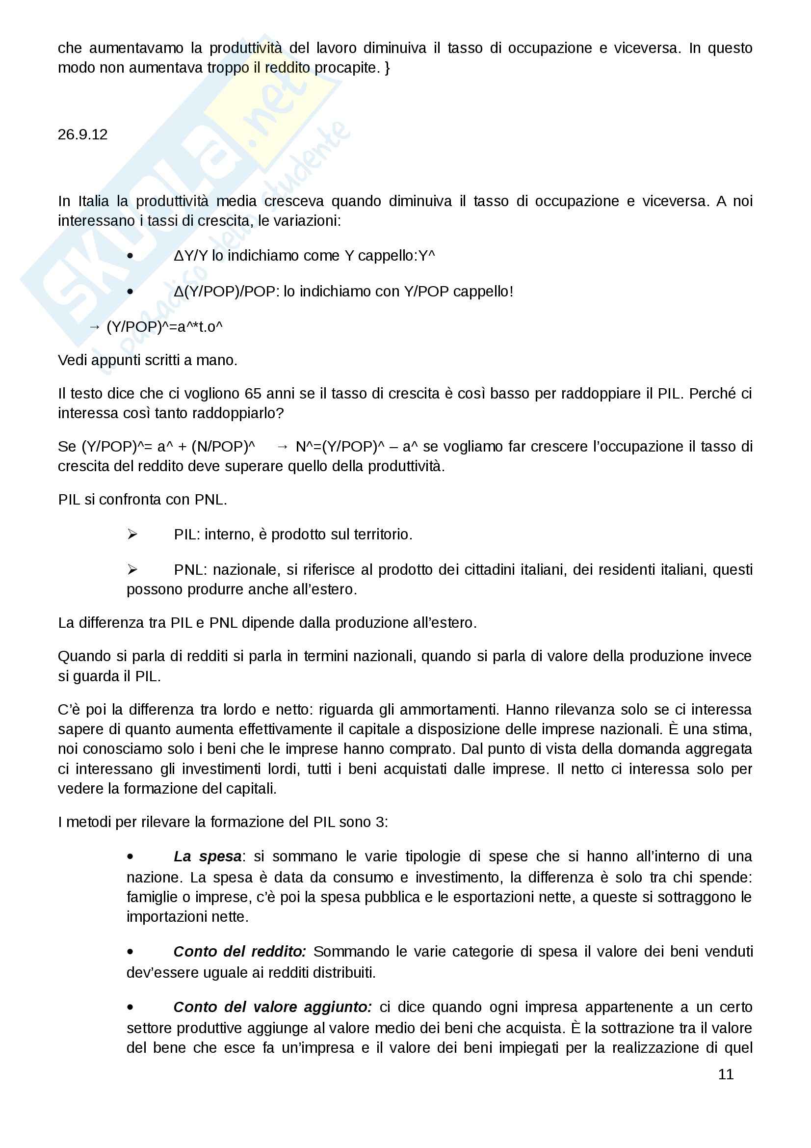 Politica economica Pag. 11