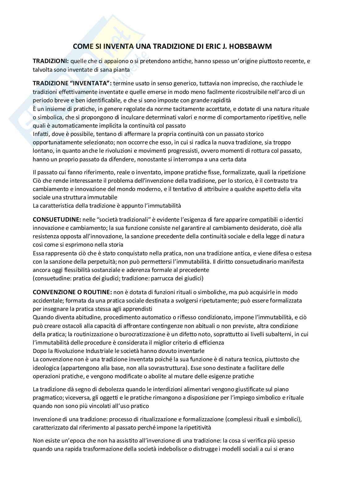 Storia culturale e sociale dell'età contemporanea - Kit completo, 1° e 2° parziale | SFP Notes Vol. 20 Pag. 26