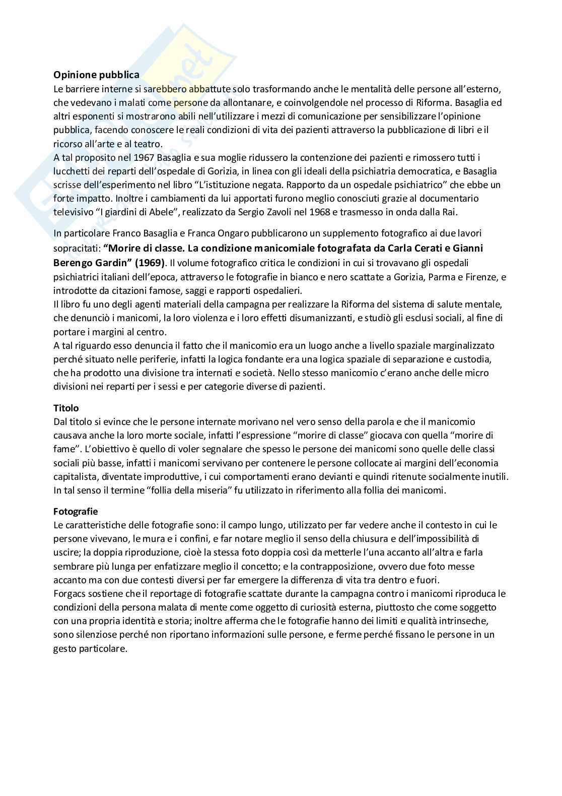 Storia culturale e sociale dell'età contemporanea - Kit completo, 1° e 2° parziale | SFP Notes Vol. 20 Pag. 41