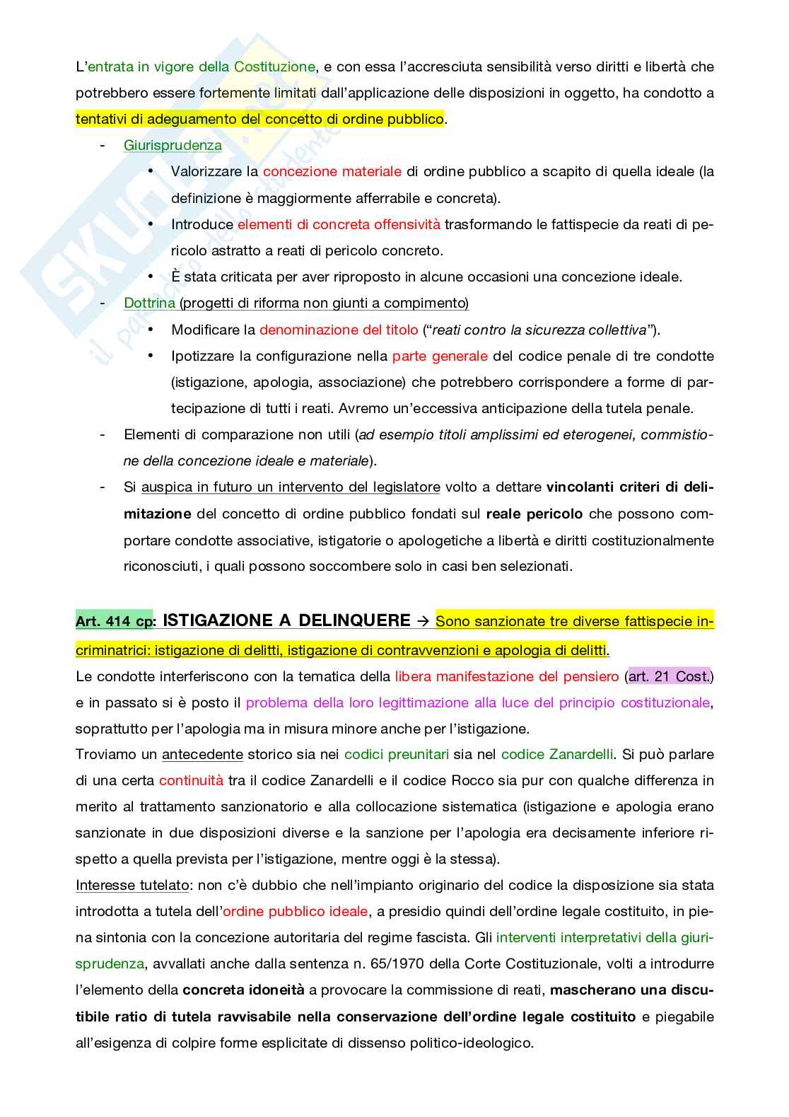 Schemi completi reati contro l'ordine pubblico Pag. 2