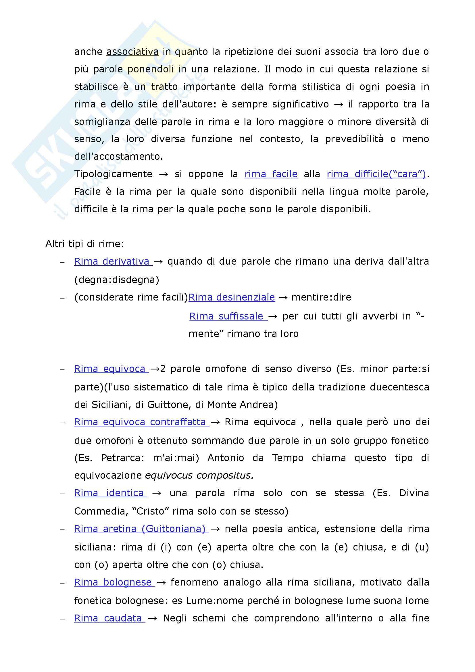 Riassunto esame Filologia italiana, La Metrica italiana, Beltrami, prof. Pancheri Pag. 6
