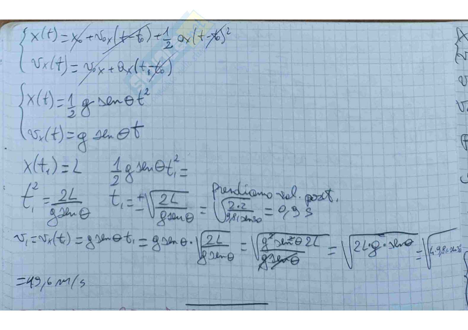 Esercizi d'esame svolti Fisica  Pag. 2