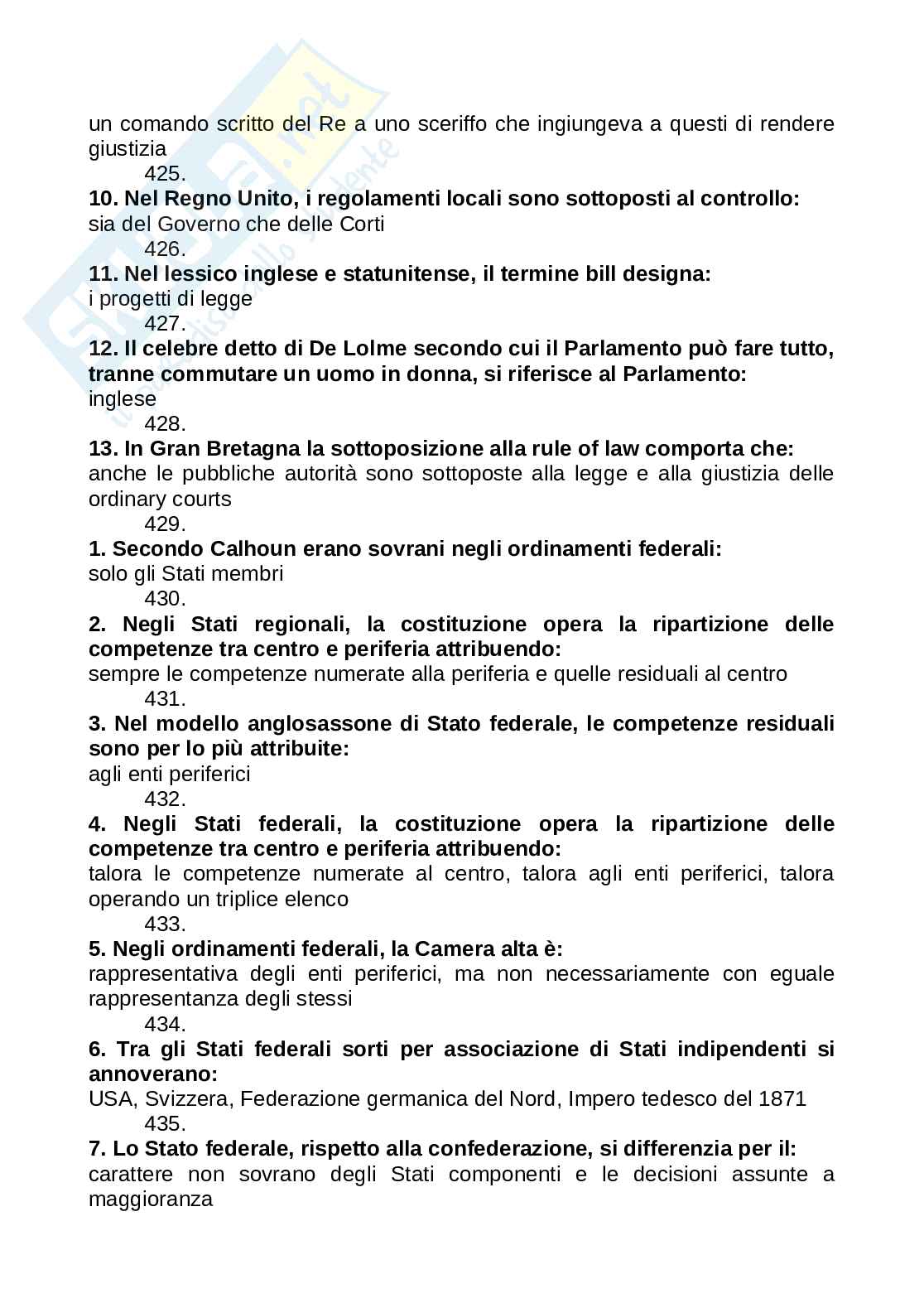 Test autovalutazione di Diritto costituzionale comparato dei gruppi e delle minoranze Pag. 36