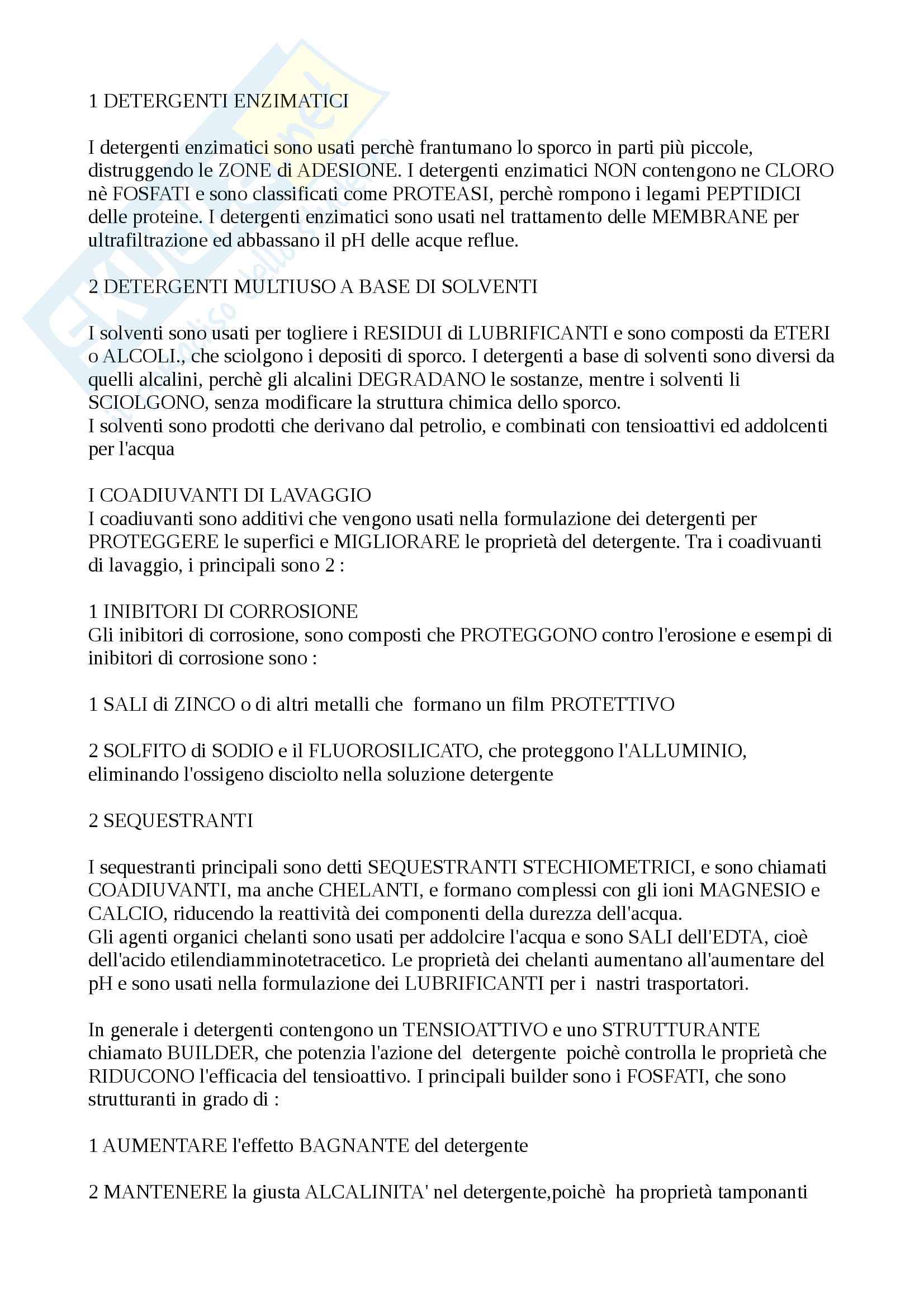 Appunti Sanificazione dell'industria alimentare Pag. 21