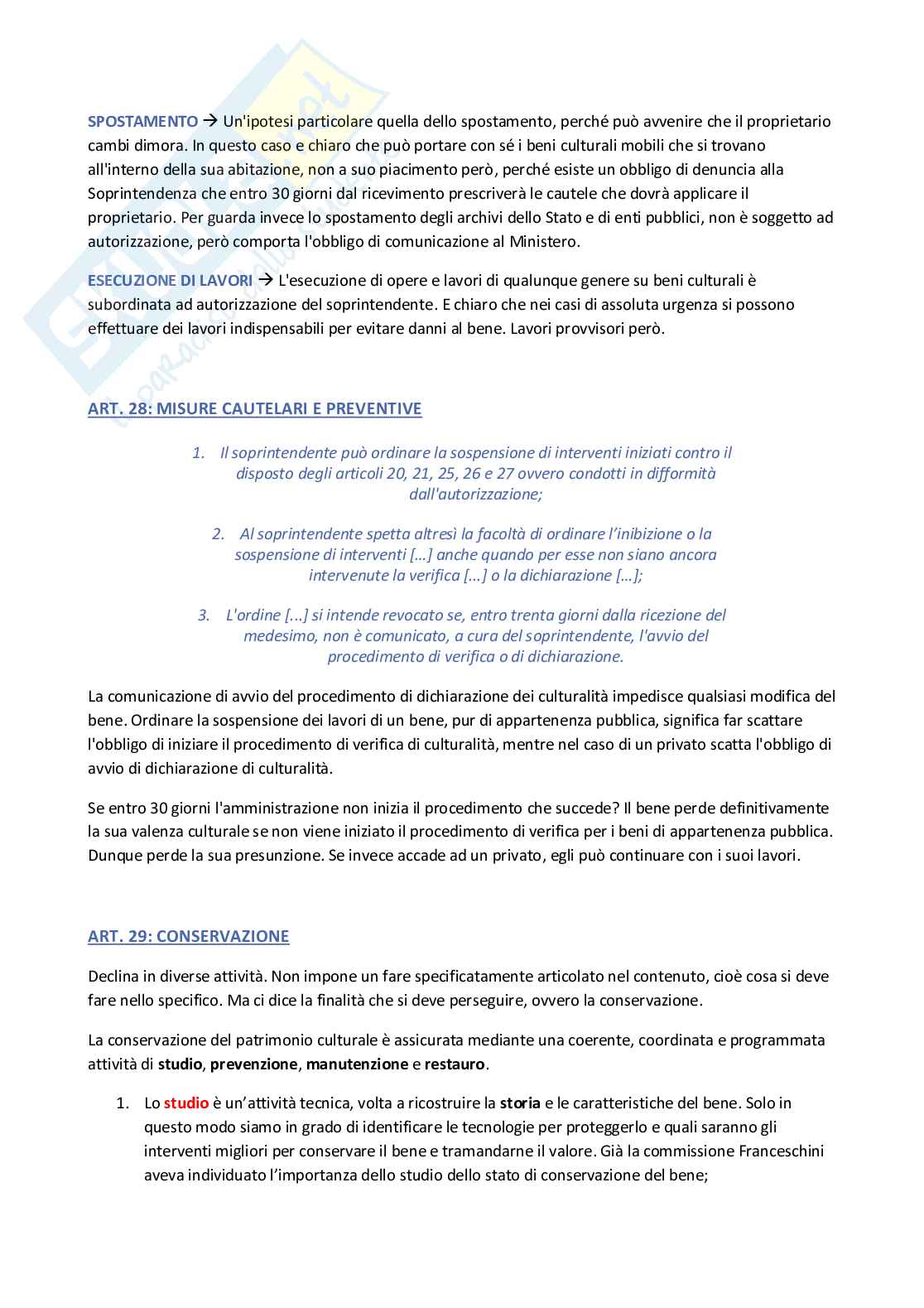 Diritto amministrativo dei beni culturali Pag. 36