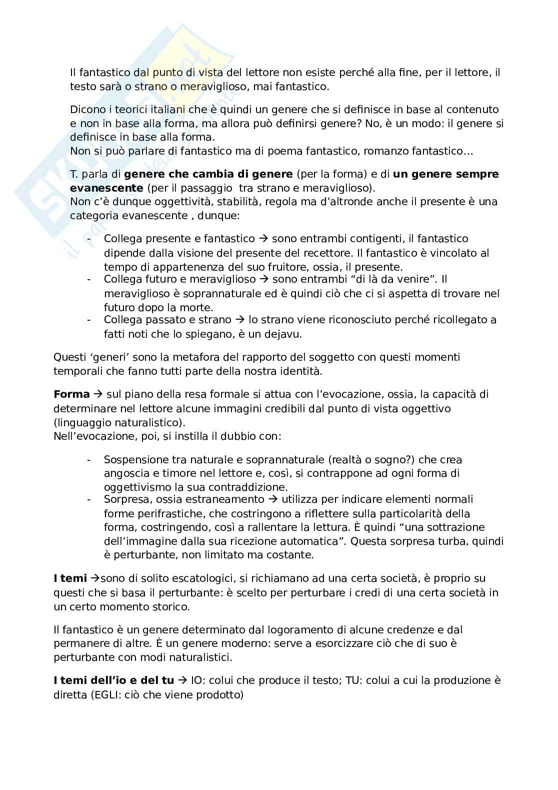 Appunti di Letteratura italiana sulla letteratura fantastica Pag. 2