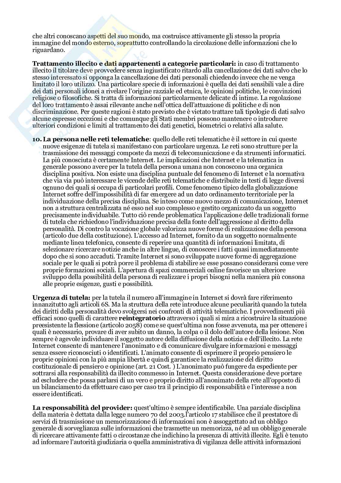 Riassunto esame istituzioni diritto privato, Prof. Ricciuto Vincenzo, libro consigliato Diritto privato, Ricciuto Pag. 21
