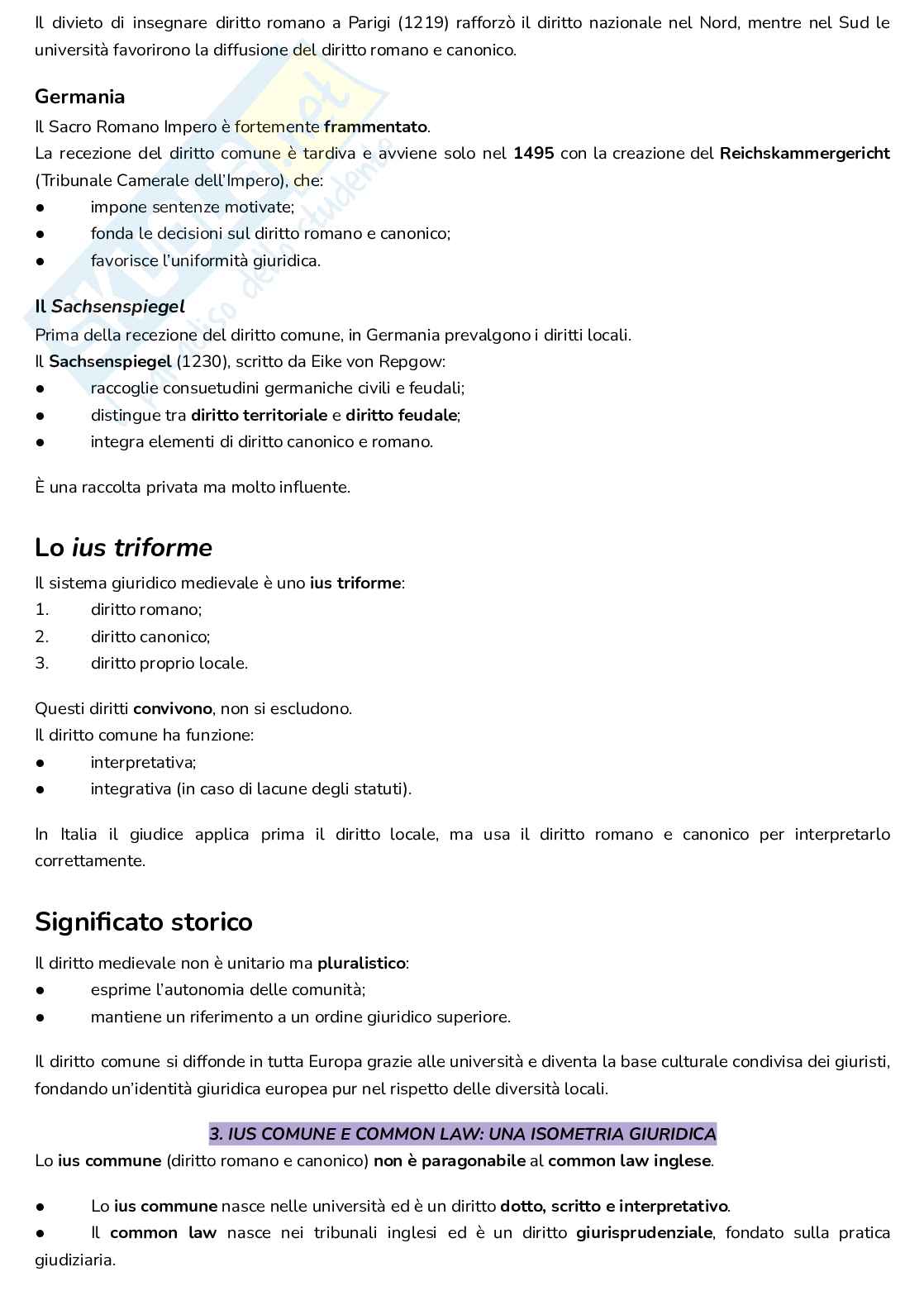 Riassunto esame Diritto comune, Prof. Gigliotti Valerio, libro consigliato Civitas iuris. Diritto comune e contemporaneità" e "La dritta via. Itinerari giuridici e teologici danteschi", Gigliotti Pag. 21