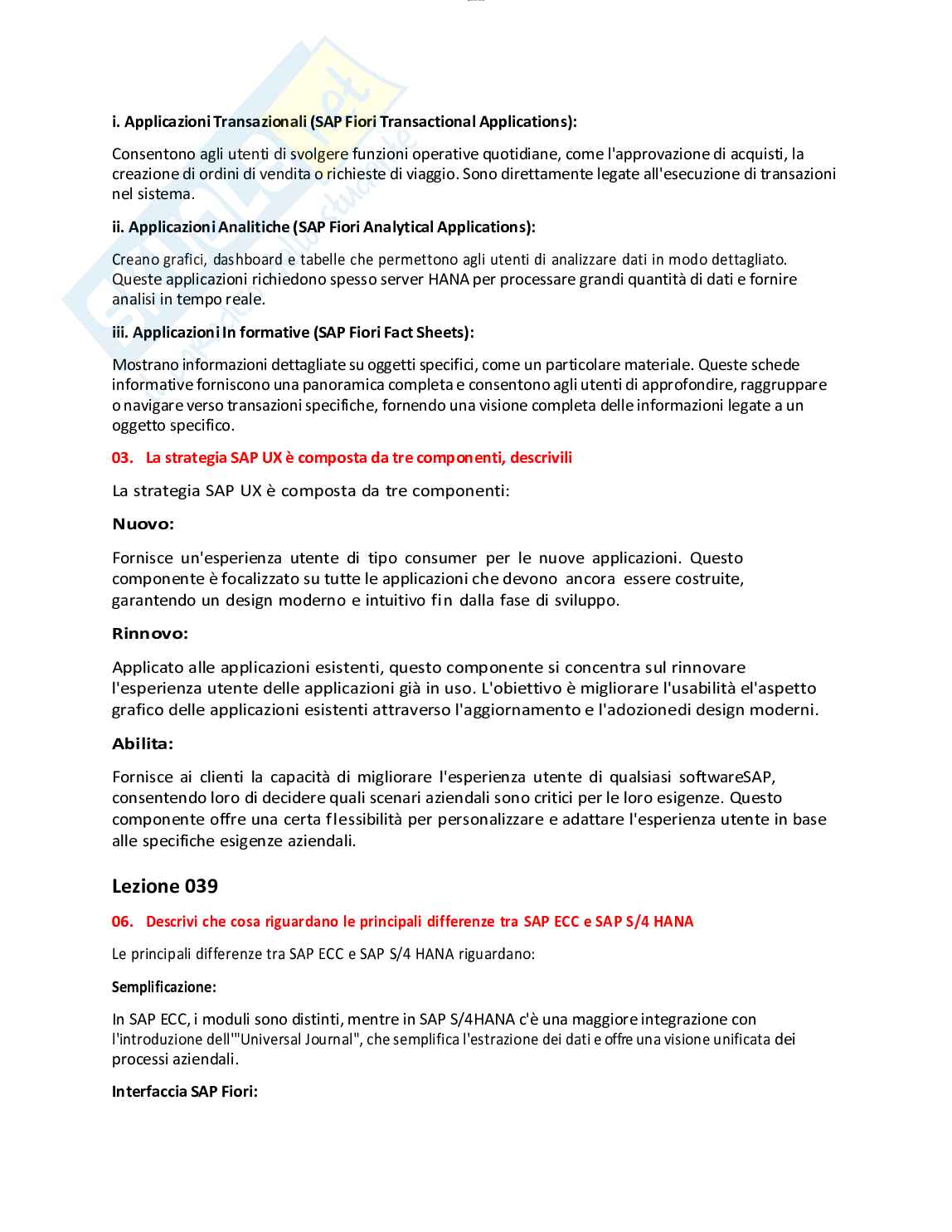 Paniere con risposte aperte - Sistemi informativi aziendali (2023/2024) Pag. 26