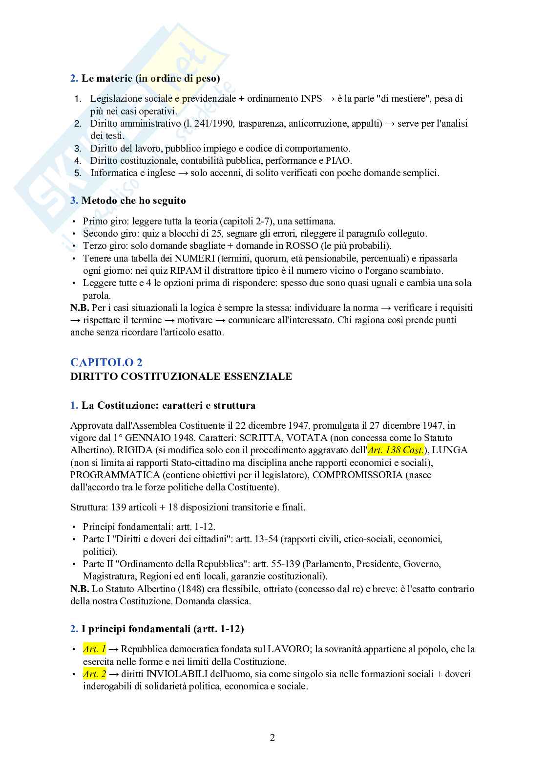 Concorso INPS 2026 Funzionari PECS – tutte le materie + 150 quiz commentati Pag. 2