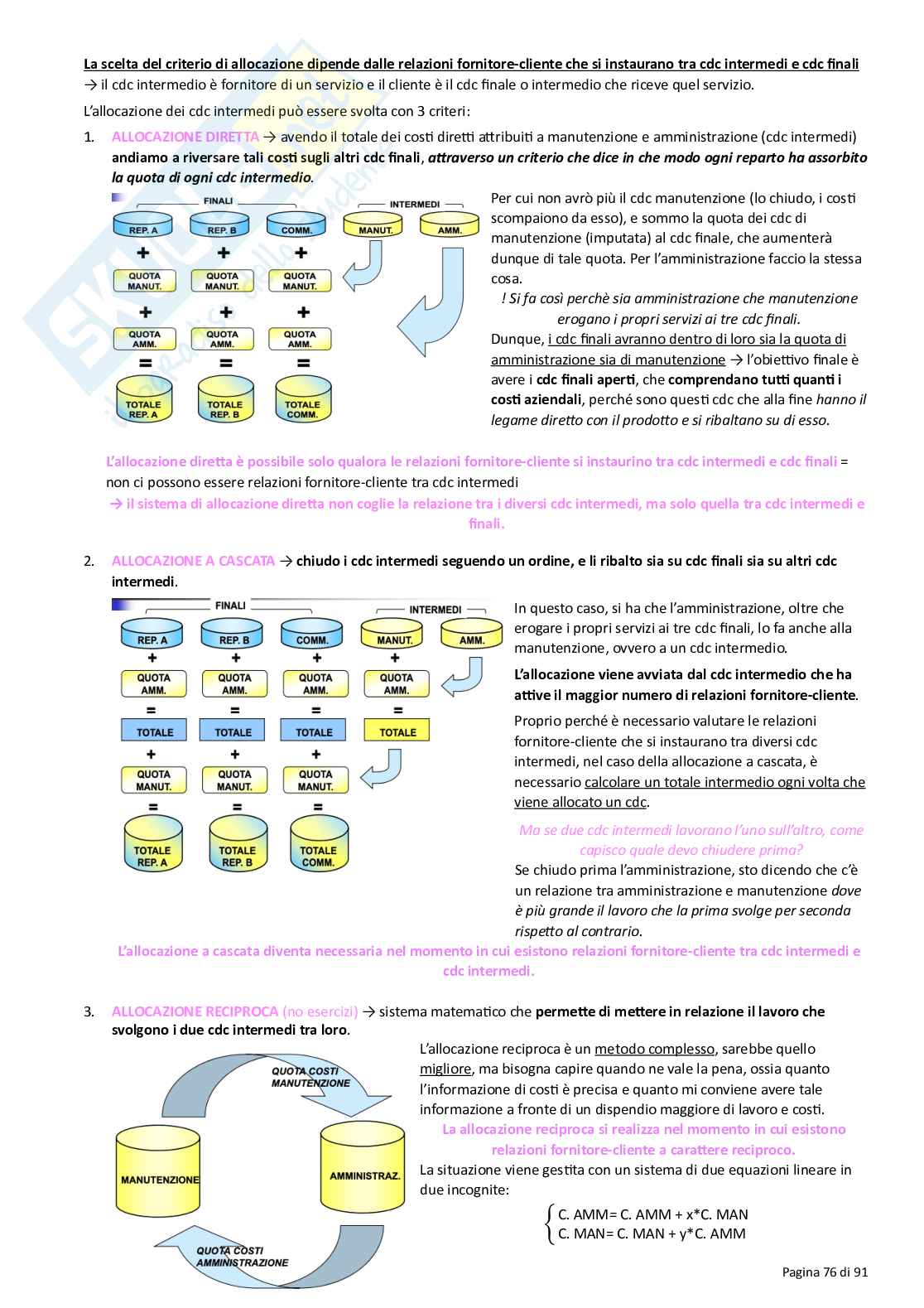 Programmazione e controllo  Pag. 76