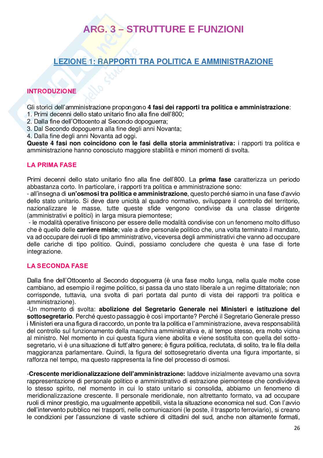 Riassunto completo VDL scienza dell'amministrazione 12 CFU - Prof. Nicolò Conti Pag. 26