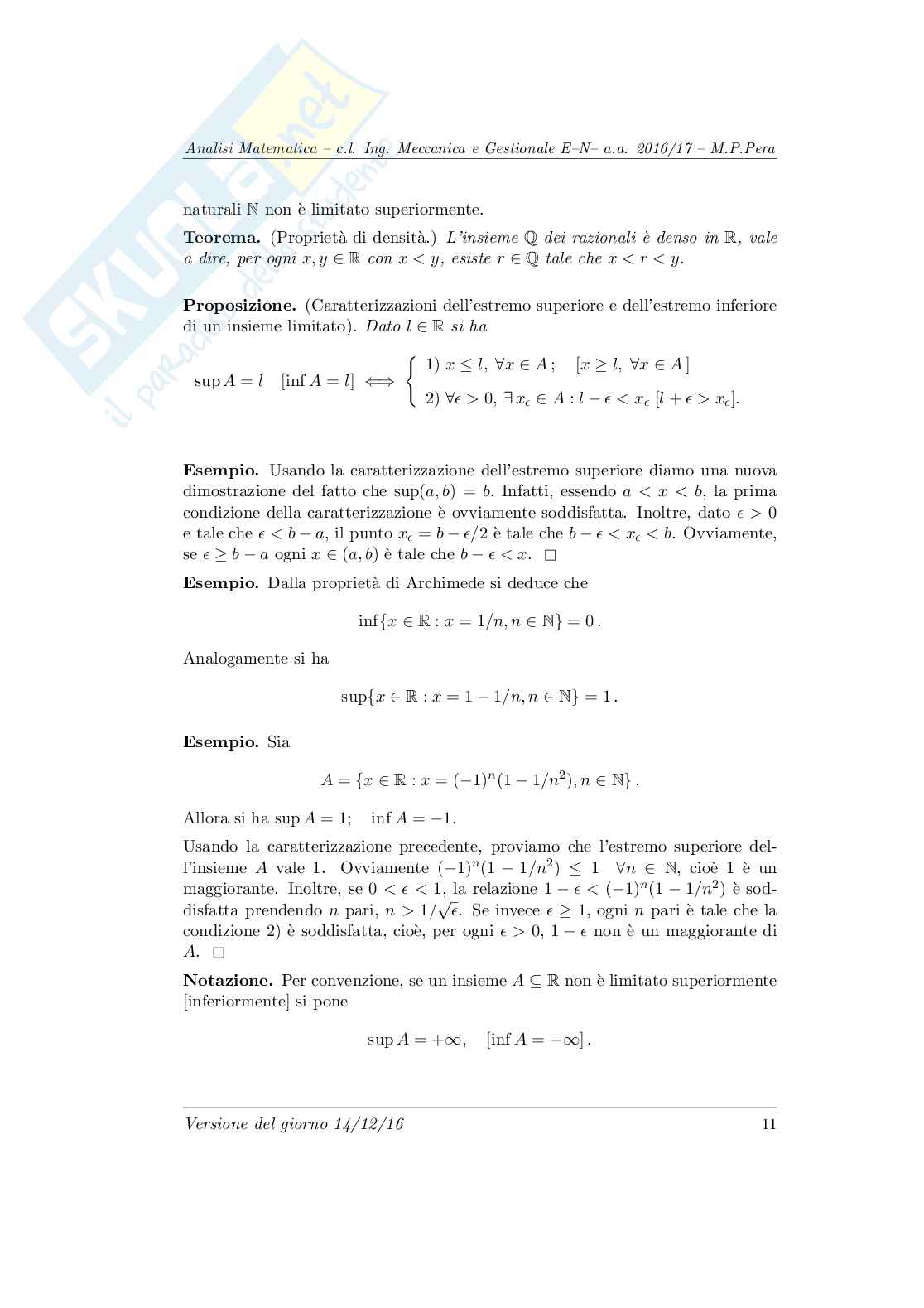 Appunti Analisi matematica 1  Pag. 11