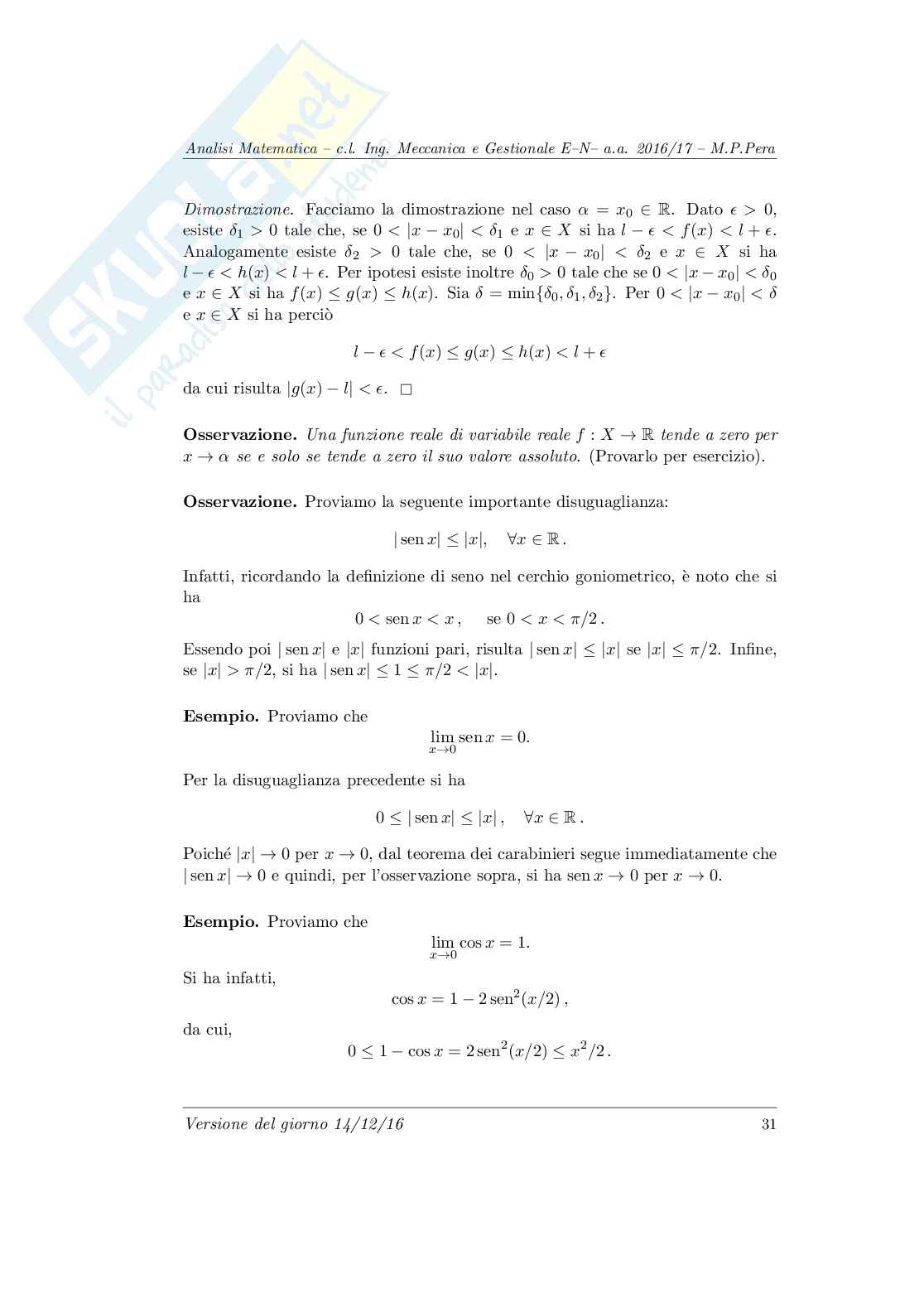 Appunti Analisi matematica 1  Pag. 31