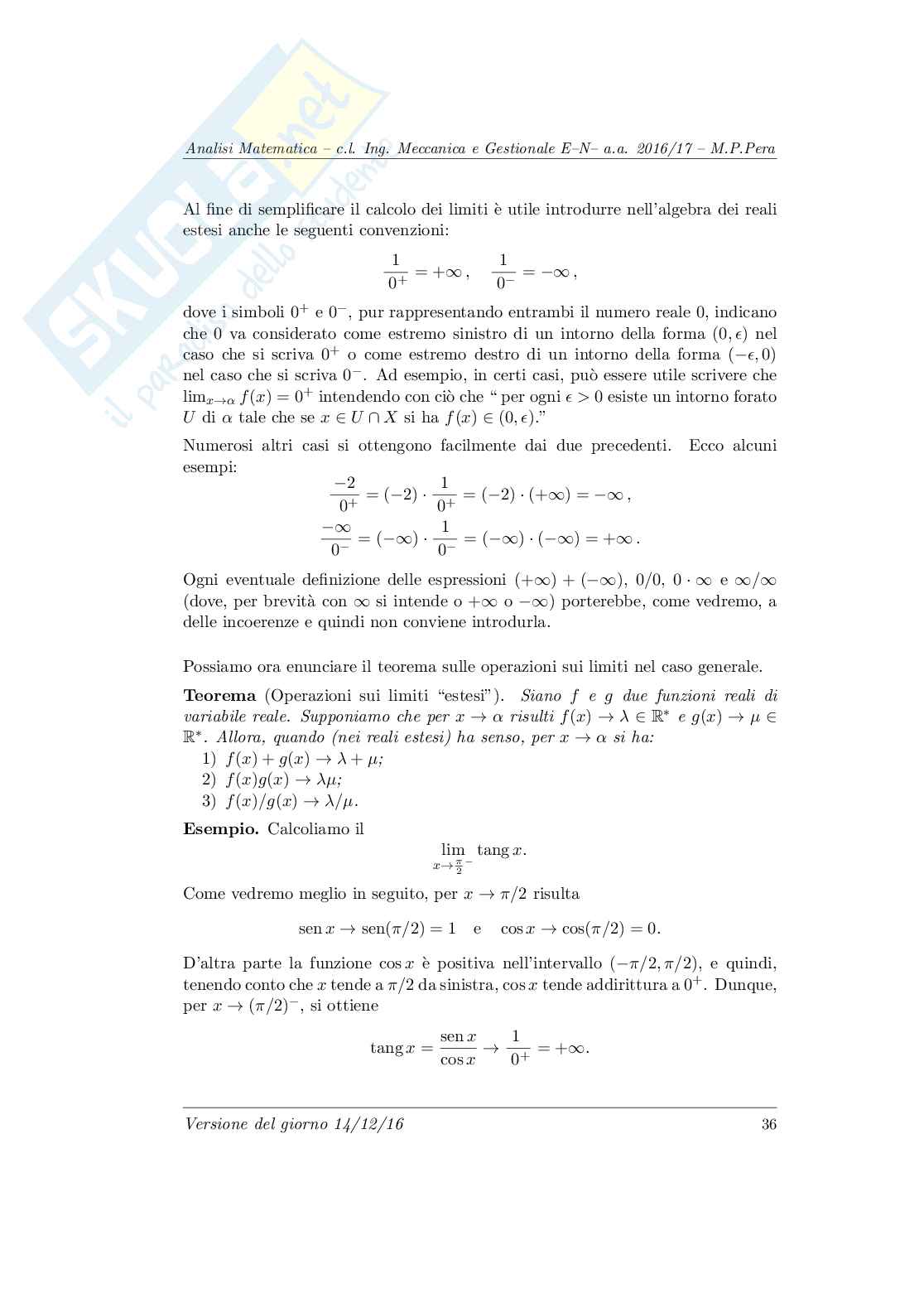 Appunti Analisi matematica 1  Pag. 36