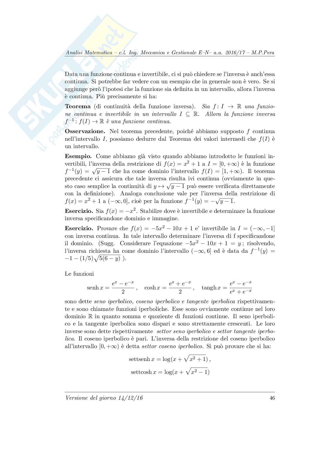 Appunti Analisi matematica 1  Pag. 46
