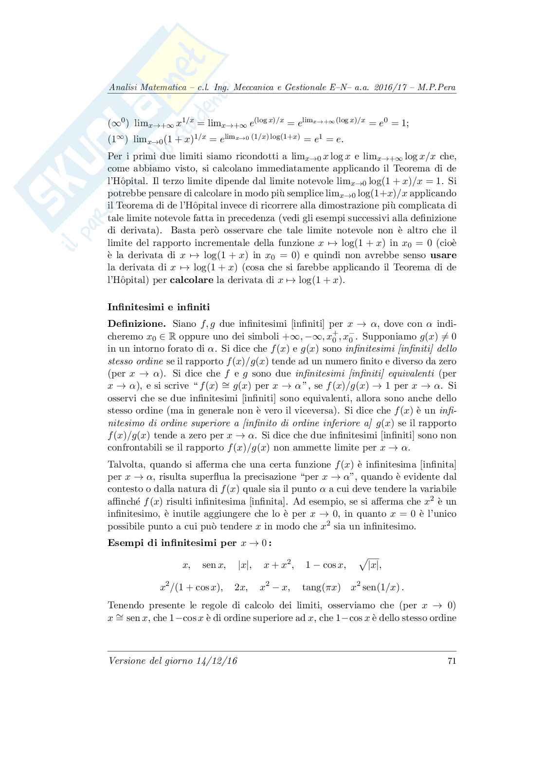 Appunti Analisi matematica 1  Pag. 71