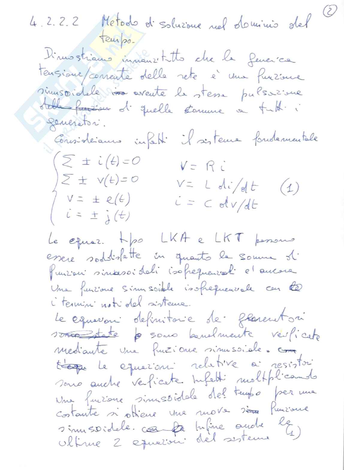 Reti lineari e sinusoidali Pag. 16