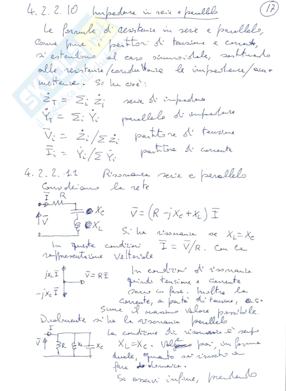 Reti lineari e sinusoidali Pag. 31