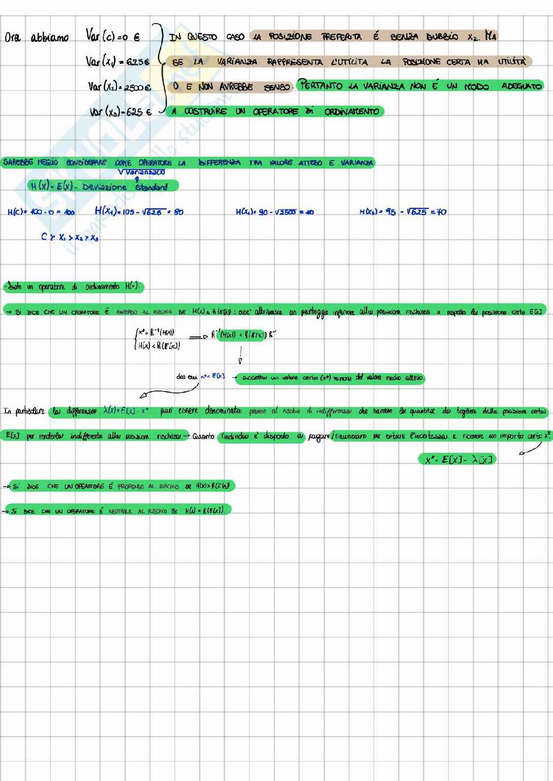 Appunti di Modelli matematici per le scelte di portafoglio  Pag. 16