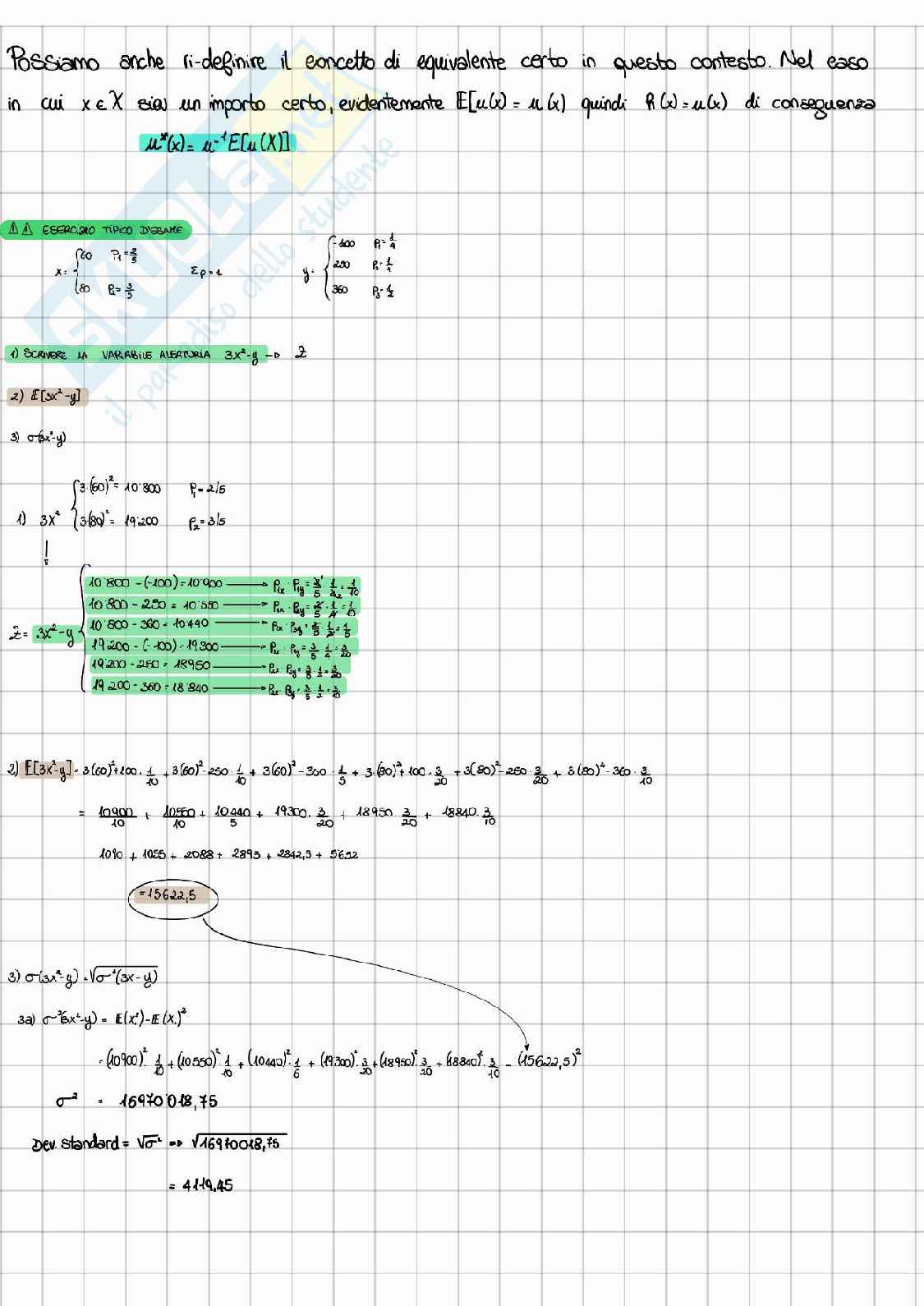 Appunti di Modelli matematici per le scelte di portafoglio  Pag. 21