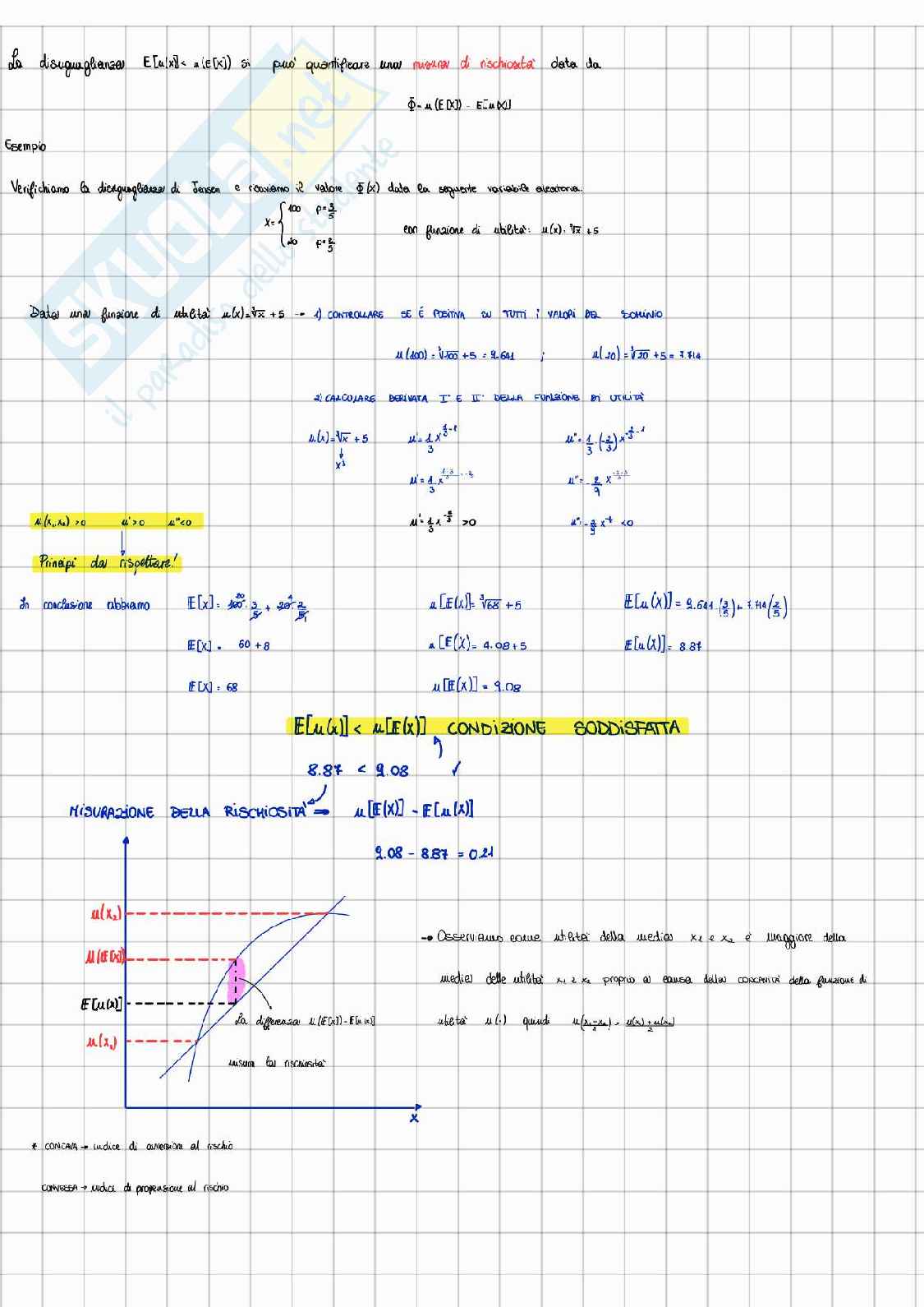 Appunti di Modelli matematici per le scelte di portafoglio  Pag. 26