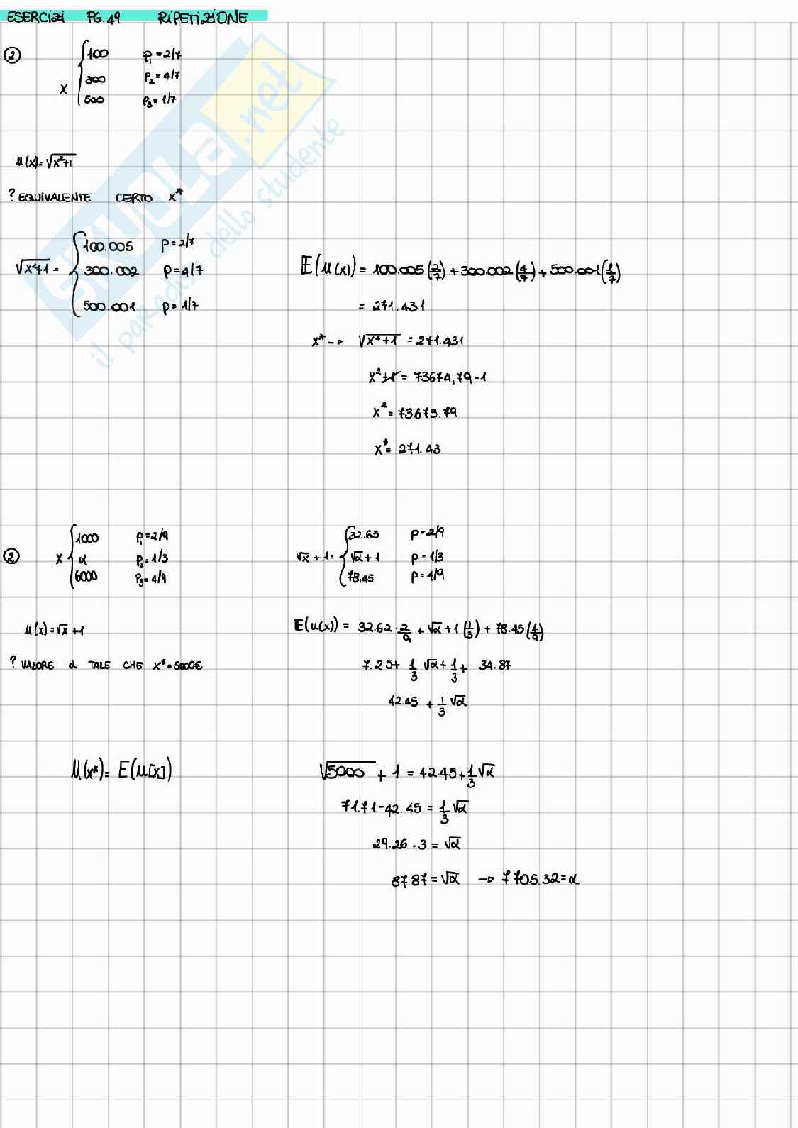 Appunti di Modelli matematici per le scelte di portafoglio  Pag. 31