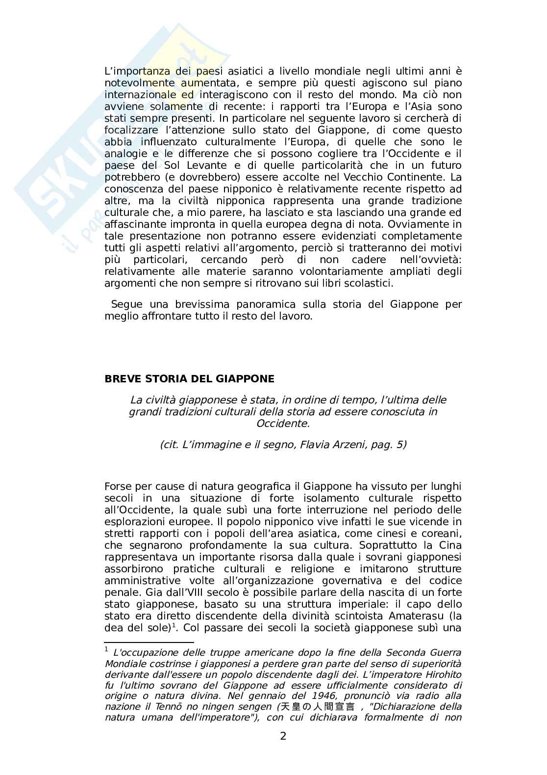 Giappone ed Occidente - Tesina per Liceo scientifico Pag. 2