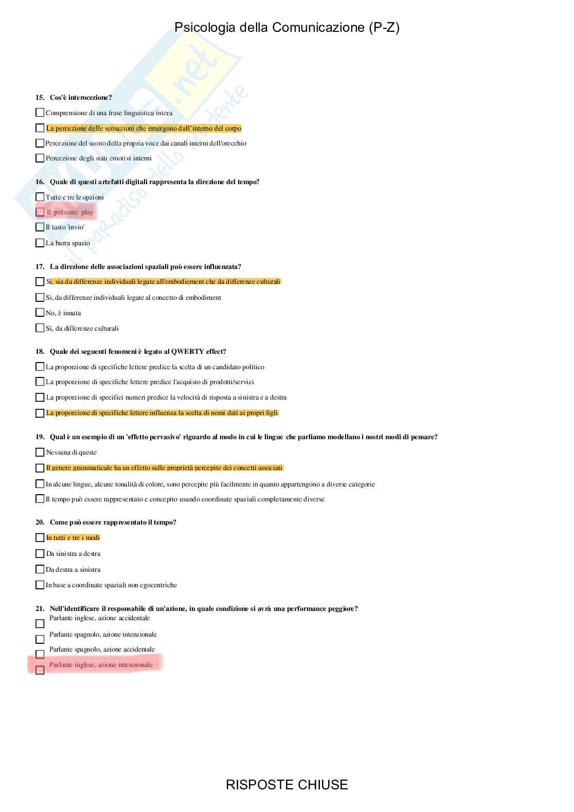 Psicologia della comunicazione, PZ - Paniere compilato Pag. 26