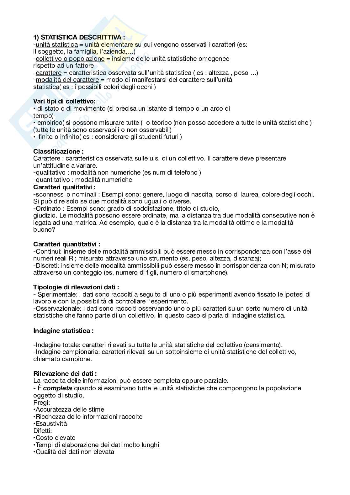 Biostatistica Pag. 1