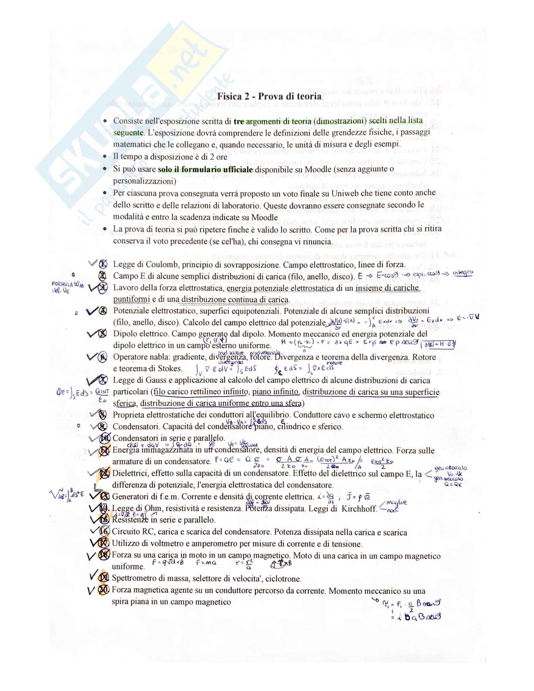 Appunti Fisica 2 Pag. 1