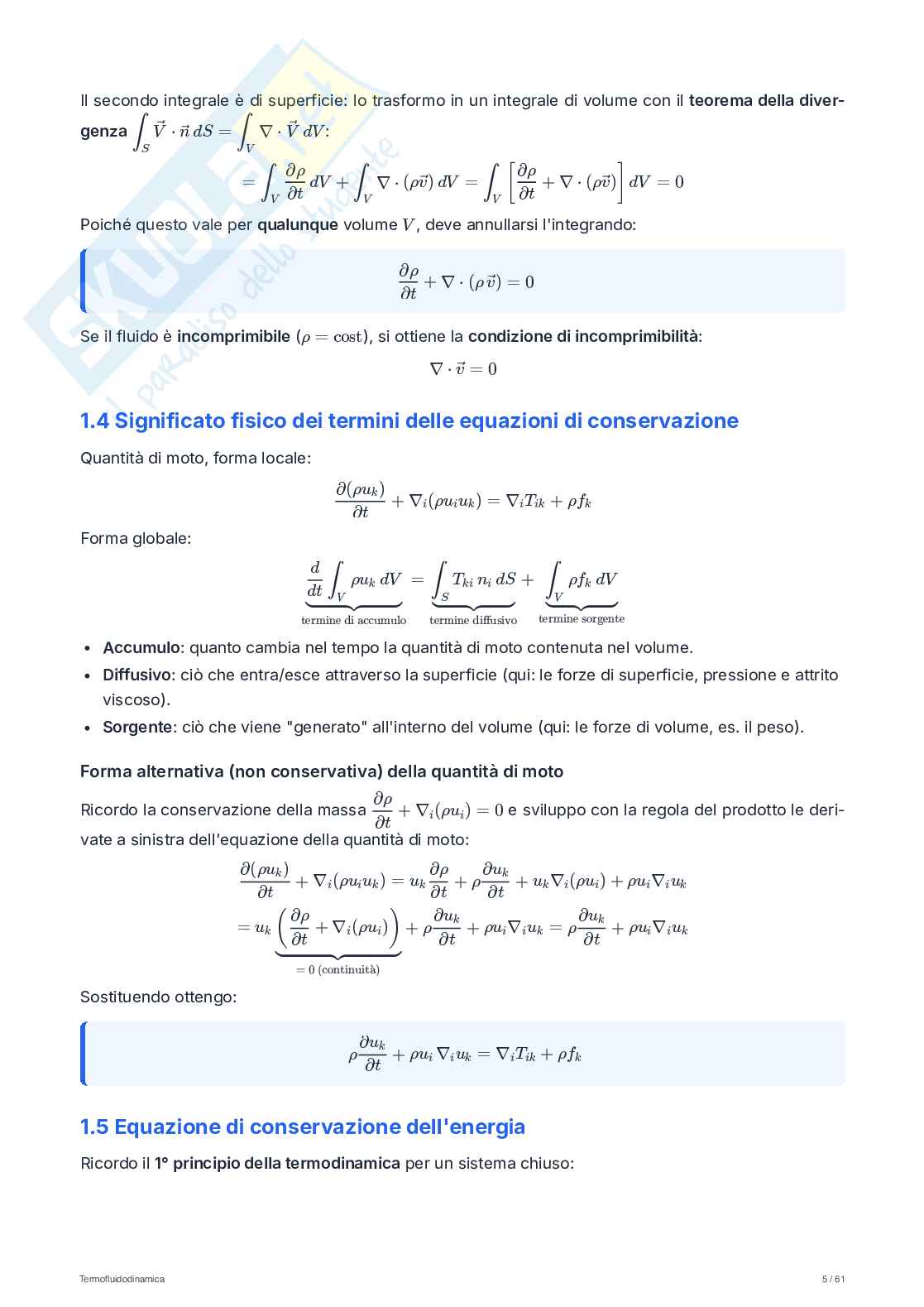 Appunti di Termofluidodinamica Pag. 6