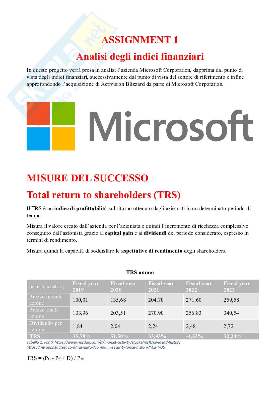 Progetto/Assignment svolto: Strategie d'impresa (Microsoft & Activision)  Pag. 2